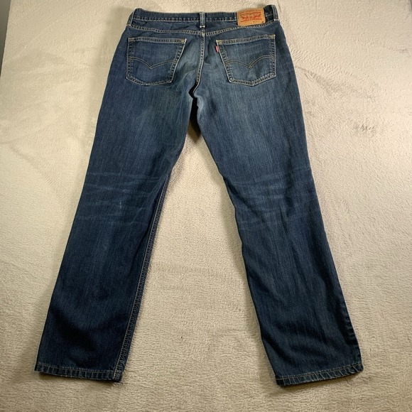 Levis 541 Jeans Mens 33x32 (34x30) Blue Athletic Fit Stretch Medium Wash Zip Fly - Picture 12 of 14